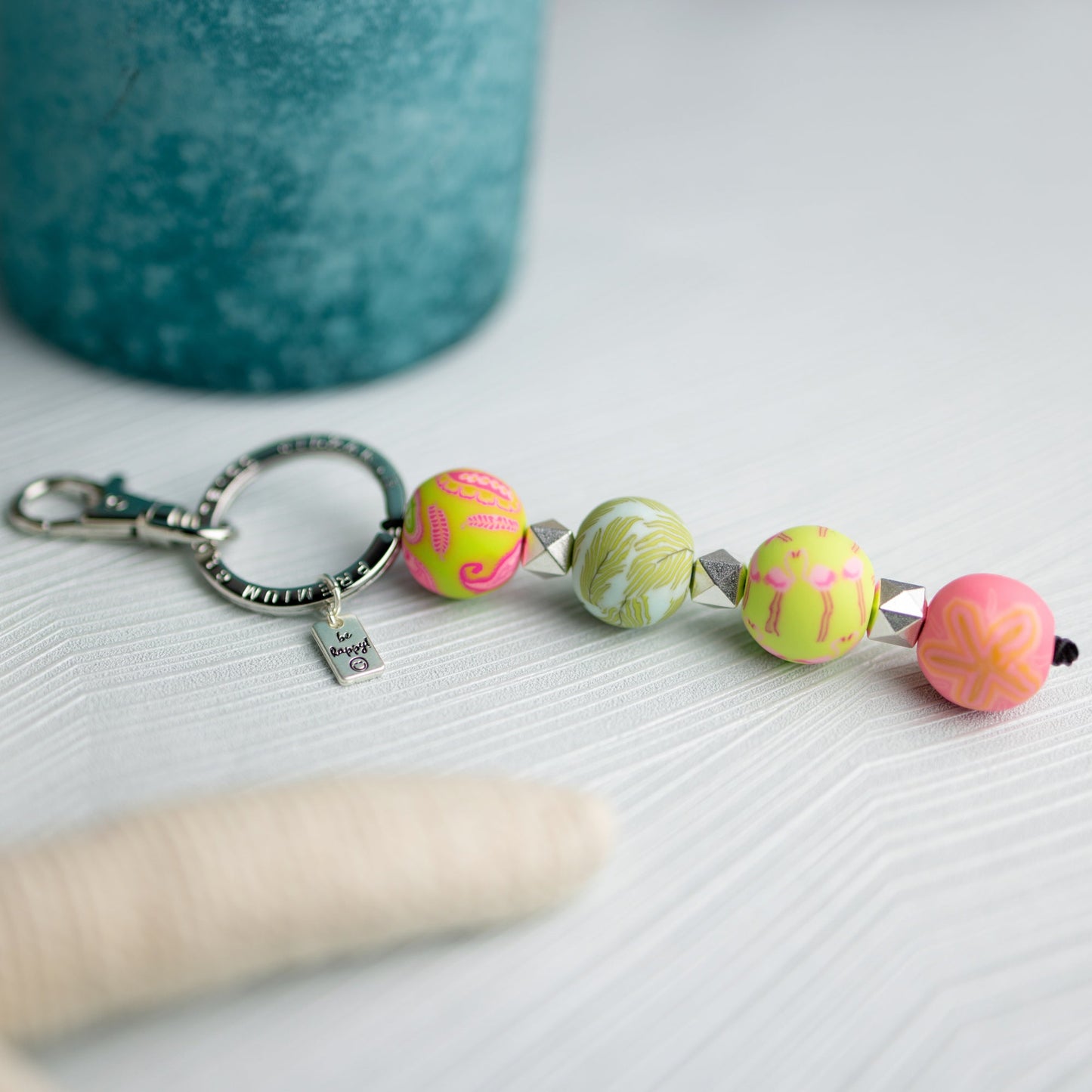 Flamingo Pink 4-Ball Keychain