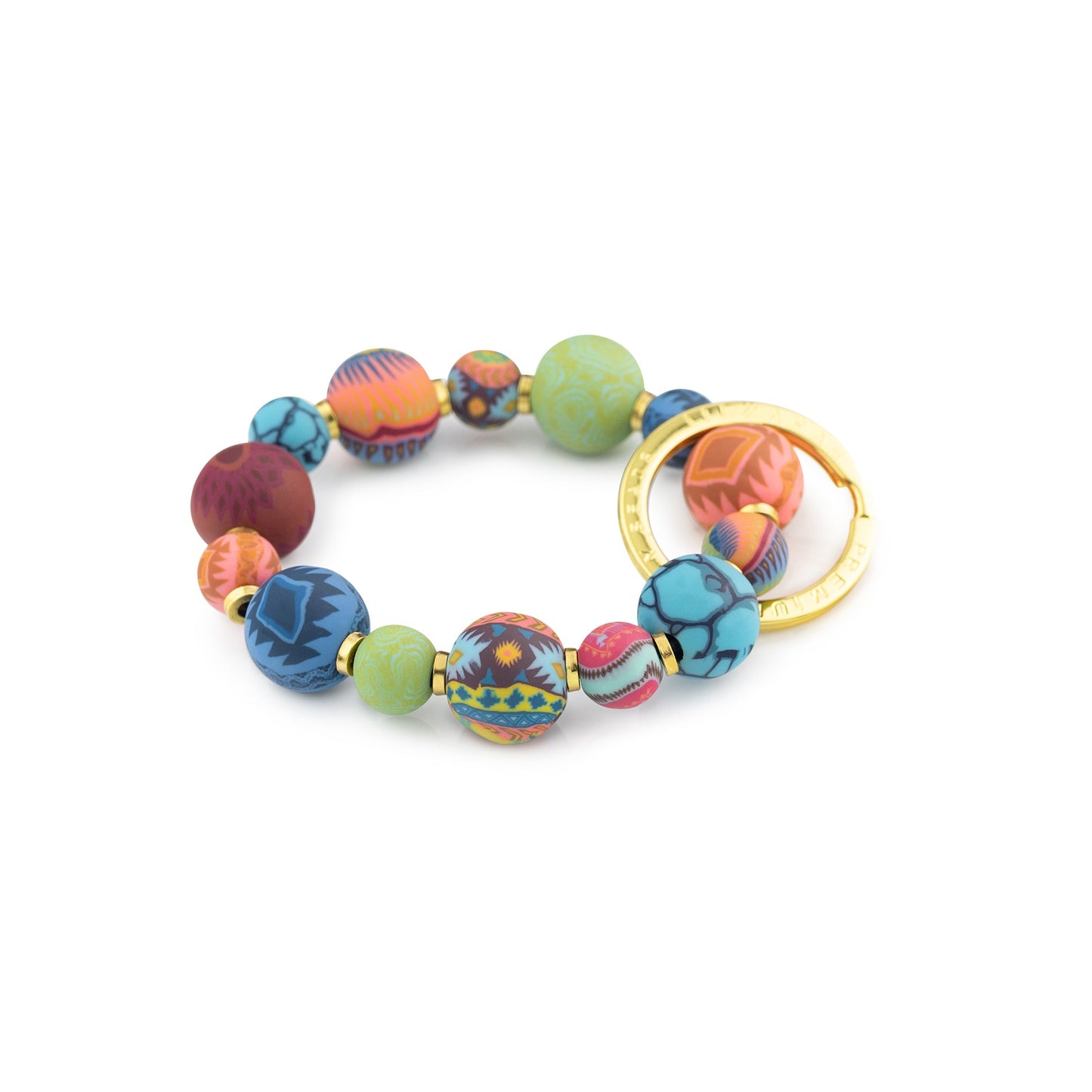 Sedona Sky Small Bead Wrist Keychain