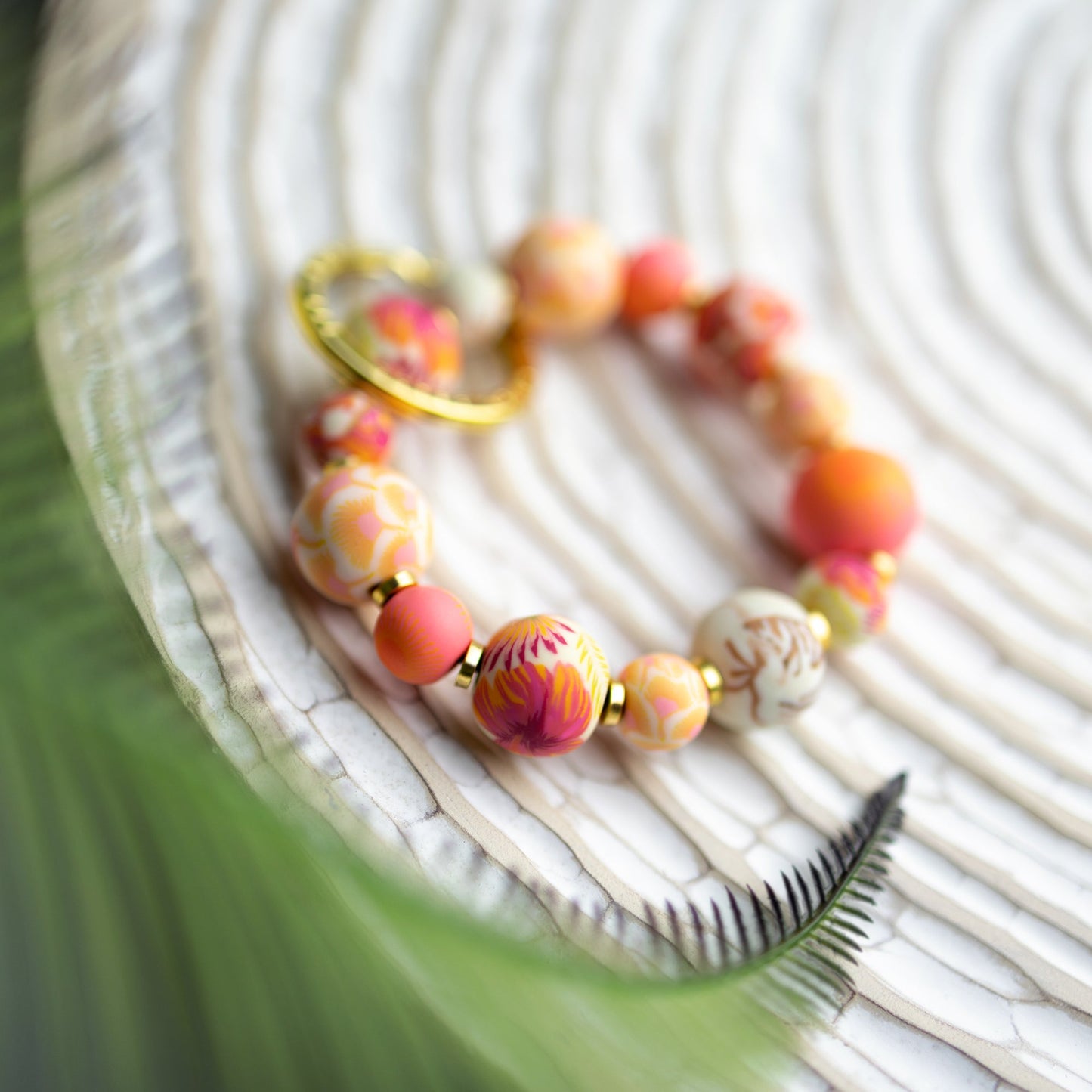 Sunshine Bay Small Bead Wrist Keychain