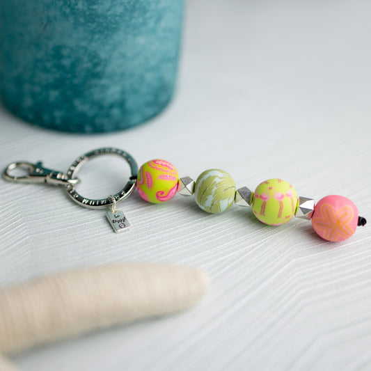 Flamingo Pink 4-Ball Keychain